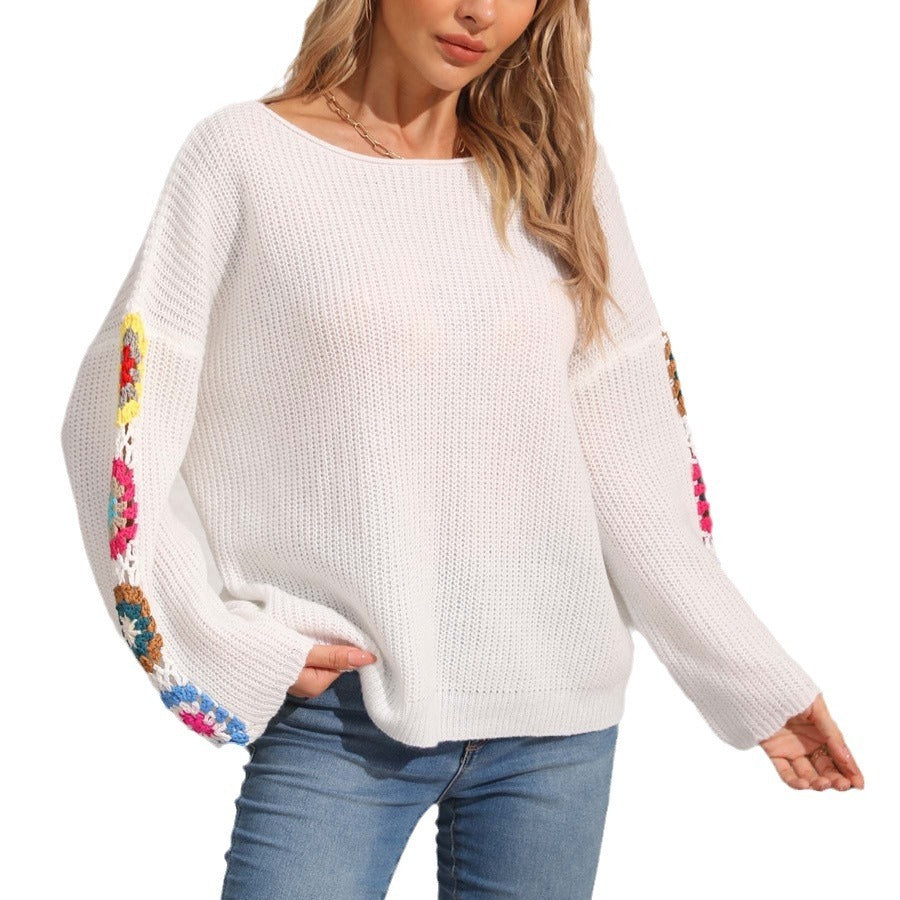Beauty Clothing Round Neck Collar Pullover Sweater