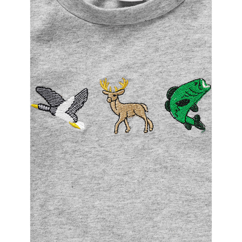 Newborn Baby Boy Outfits Long Sleeve Animal Print Romper & Hat 2Pcs Fall Winter Clothes Set