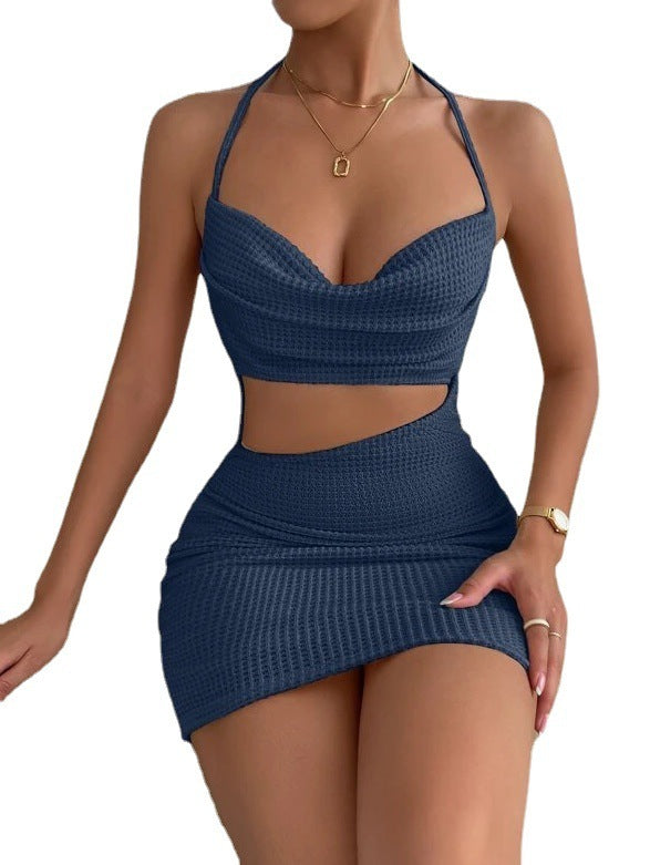Spaghetti Straps Chest Wrap Dress Women's Clothing
