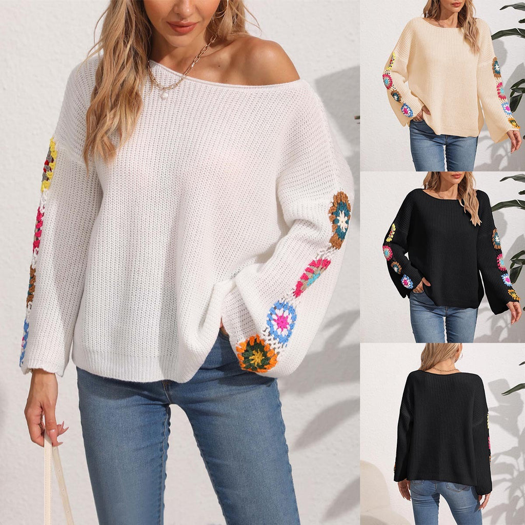 Beauty Clothing Round Neck Collar Pullover Sweater