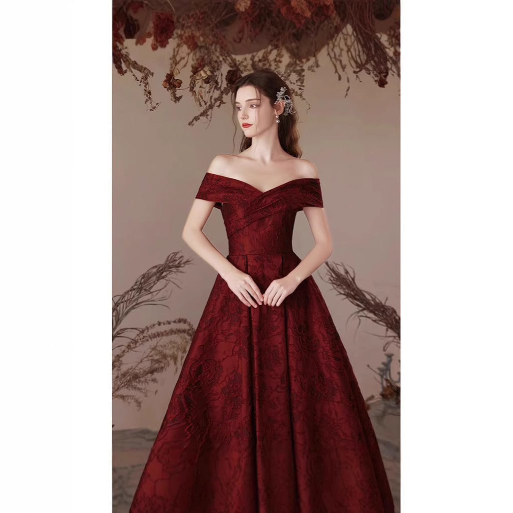 Off-shoulder Printed Satin Toast Clothing