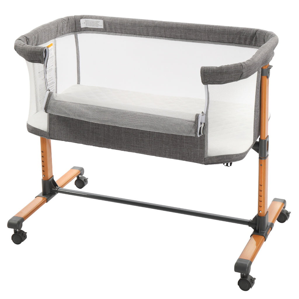 150D Encrypted Cationic Cloth , Grey, Bassinet Bed For Babies