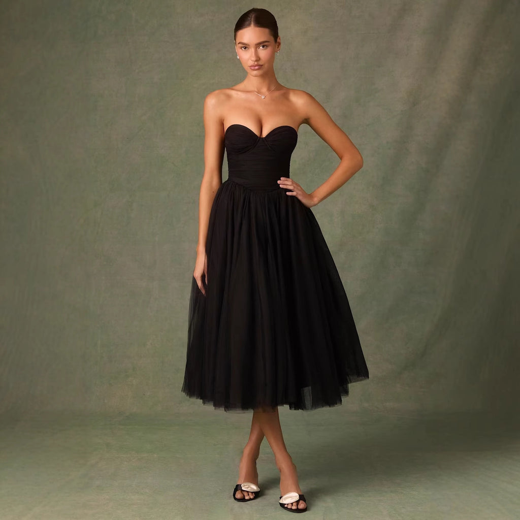 Women's Strapless Tube Top Clothing Dress