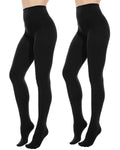 2pack 80d Opaque Black Tights For Women