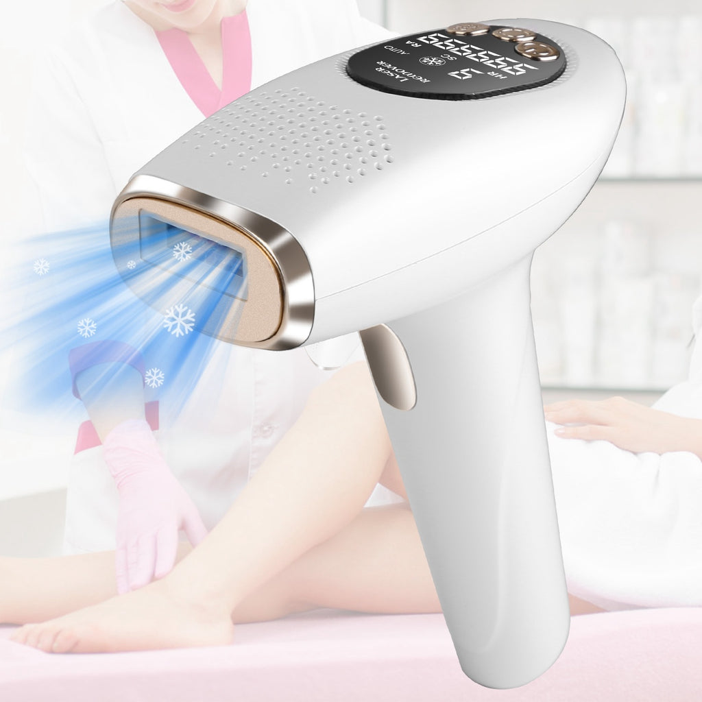 3 In 1 Ice Cooling Laser Hair Removal Painless Permanent At-Home IPL Hair Removal With 999,999 Flashes 9 Energy Levels 2 Modes For Armpits Legs Arms Bikini Line
