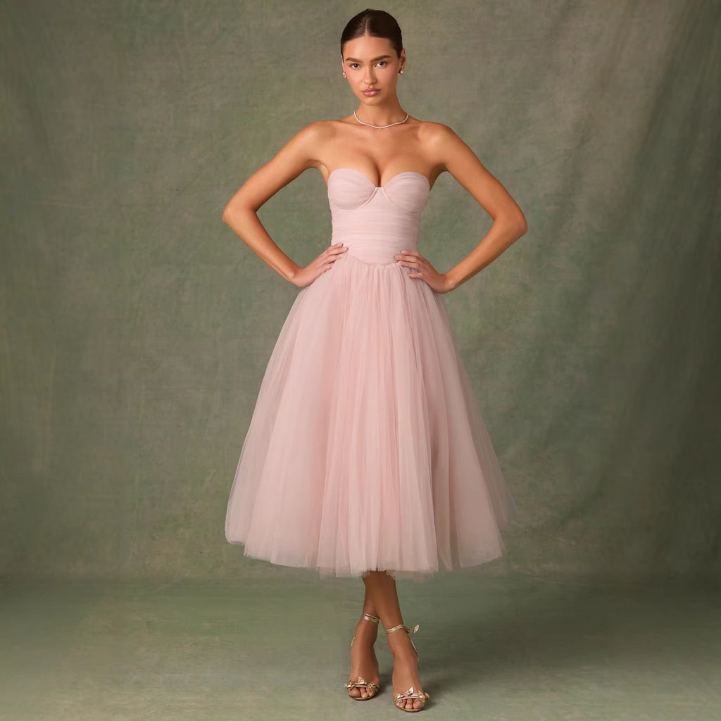 Women's Strapless Tube Top Clothing Dress