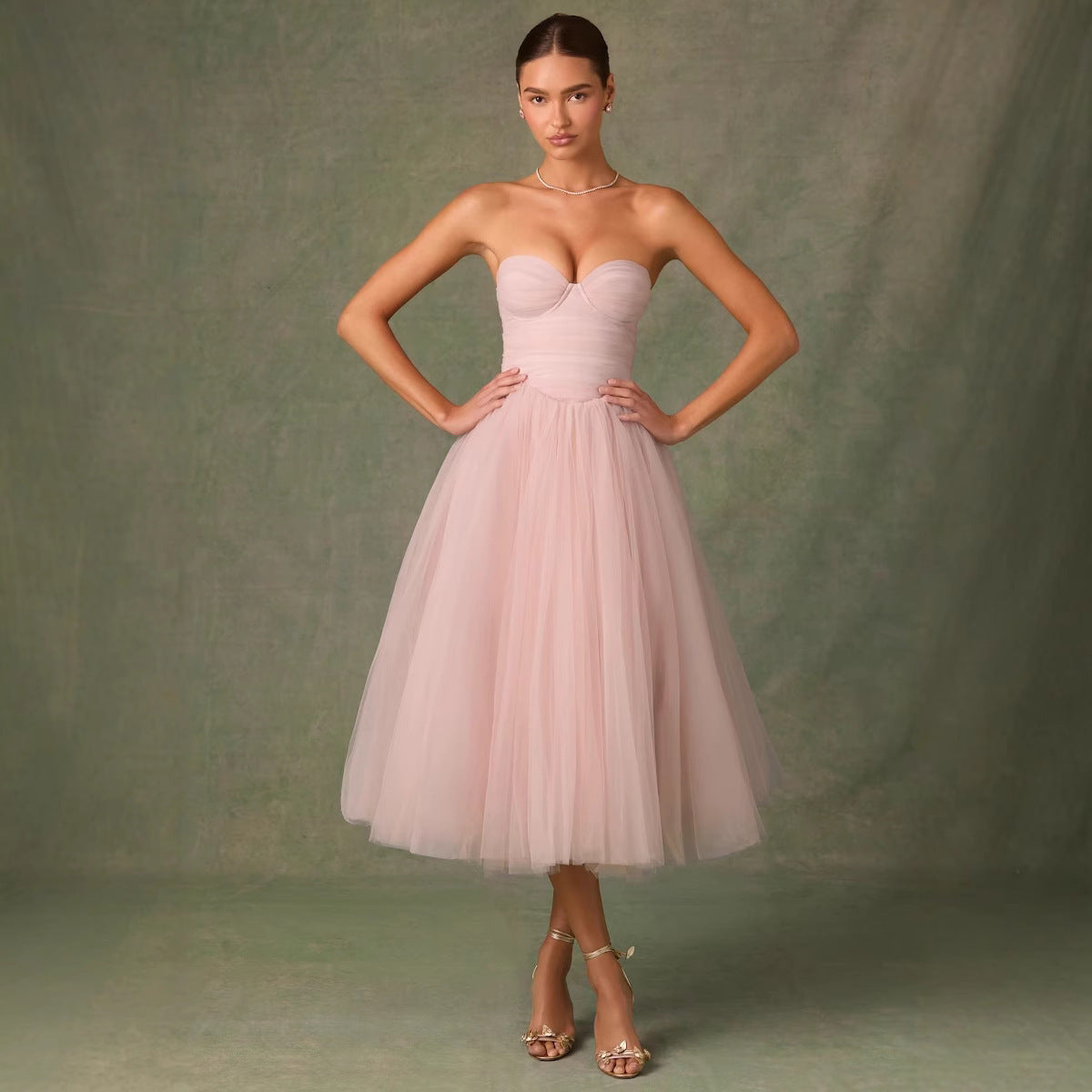 Women's Strapless Tube Top Clothing Dress