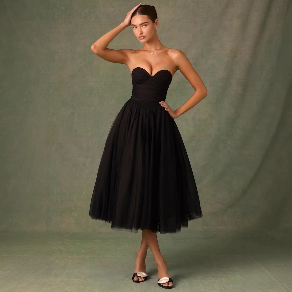 Women's Strapless Tube Top Clothing Dress