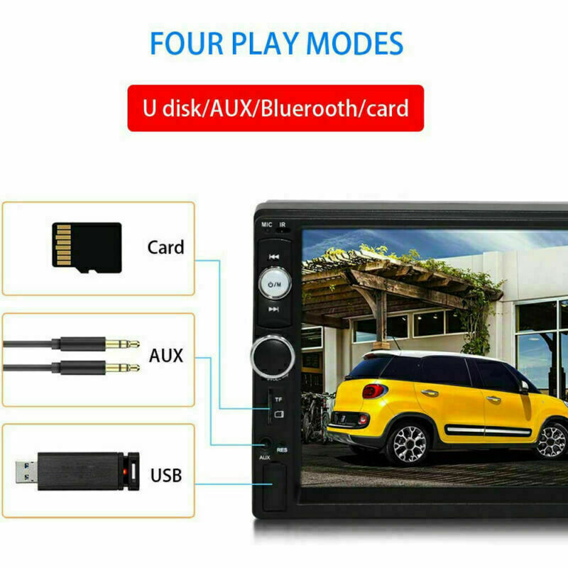 AUX Car MP5 Player  Double 2DIN Bluetooth Touch Screen Stereo Radio USB Camera