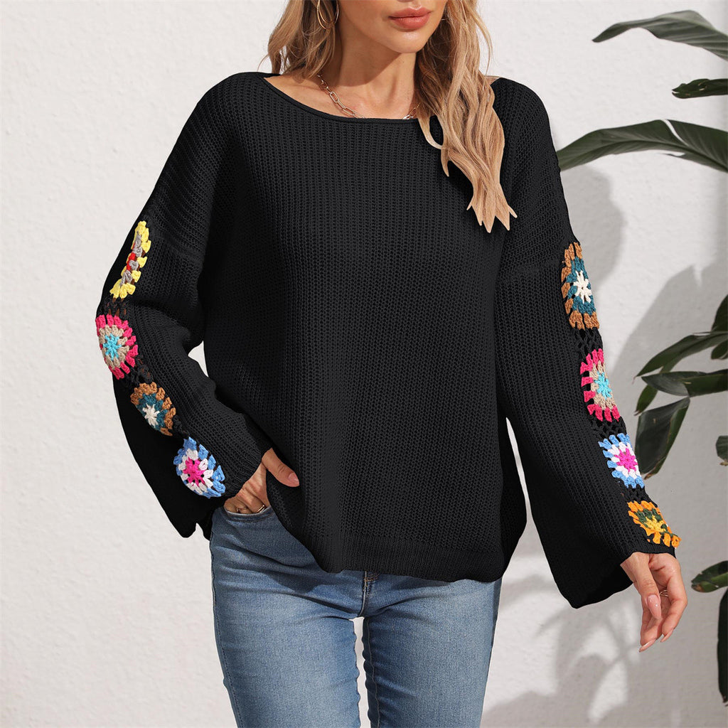 Beauty Clothing Round Neck Collar Pullover Sweater