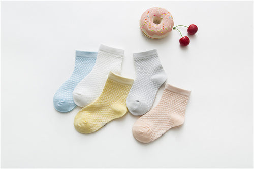 Breathable Solid Color Mesh Baby Socks For Men And Women