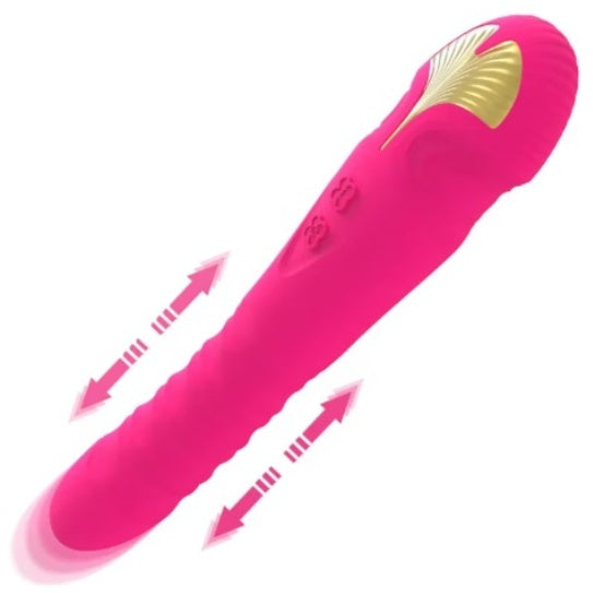 Vibrating Bunny Telescopic 3 Thrust 10 Vibrating Dildo Clitoral Stimulator Retractable Female Masturbators