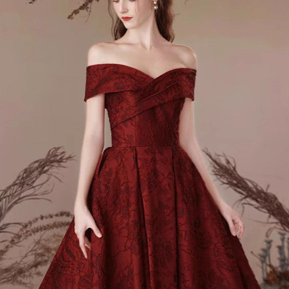 Off-shoulder Printed Satin Toast Clothing