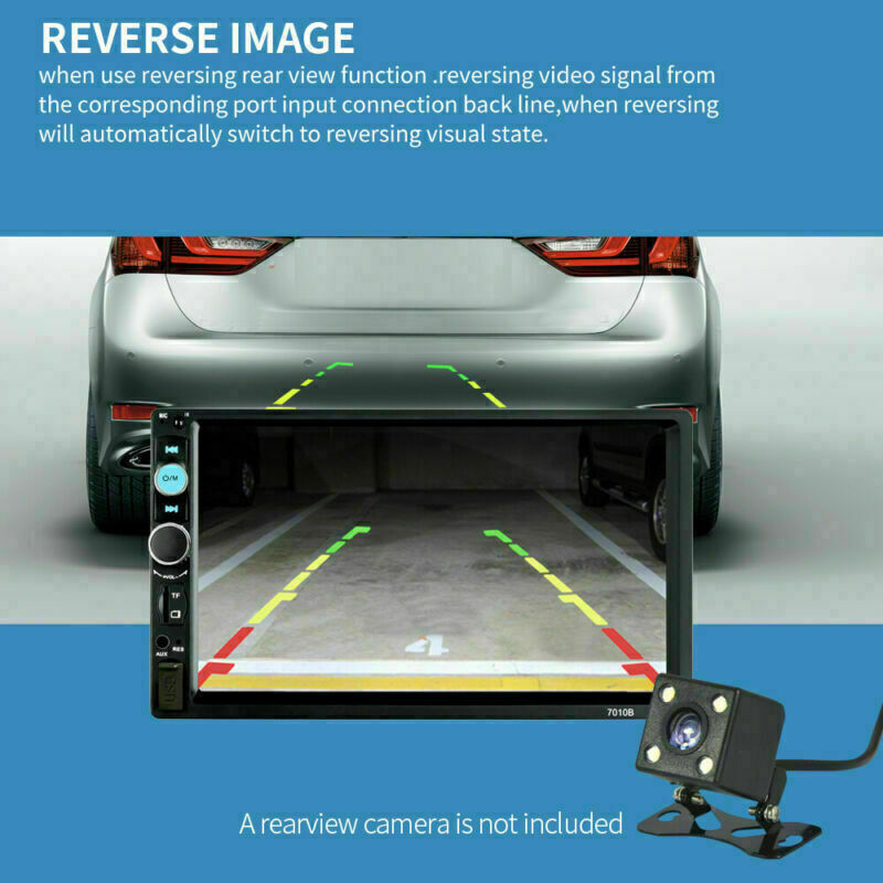 AUX Car MP5 Player  Double 2DIN Bluetooth Touch Screen Stereo Radio USB Camera