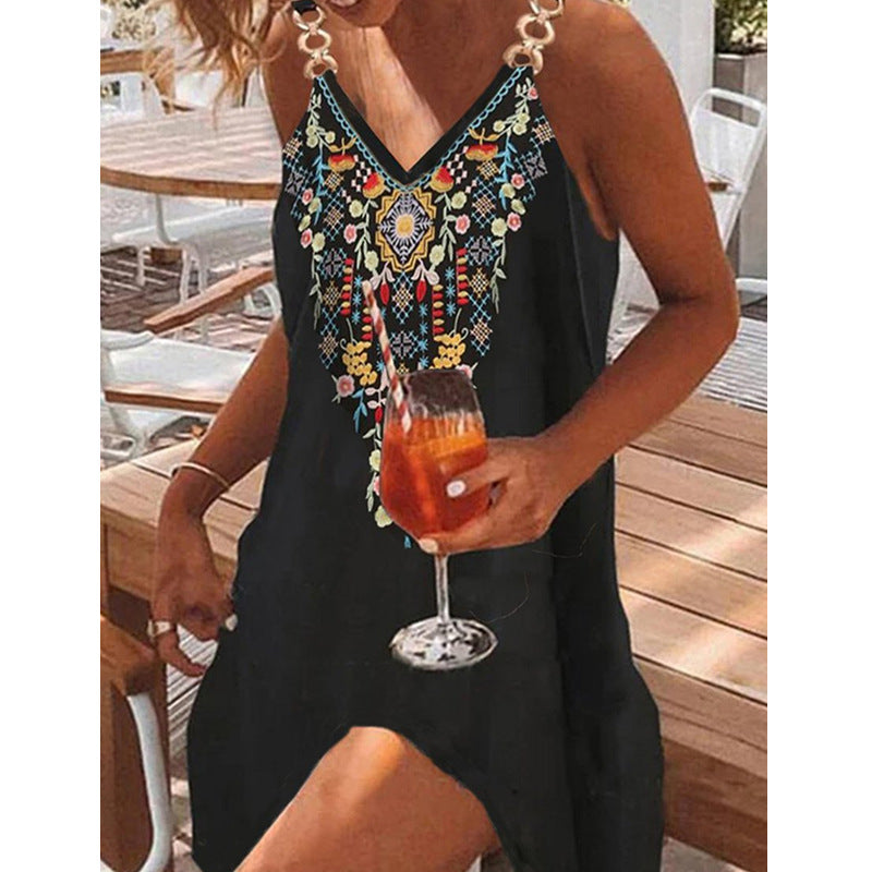 Mesh Sleeveless Casual Dress Women's Clothing