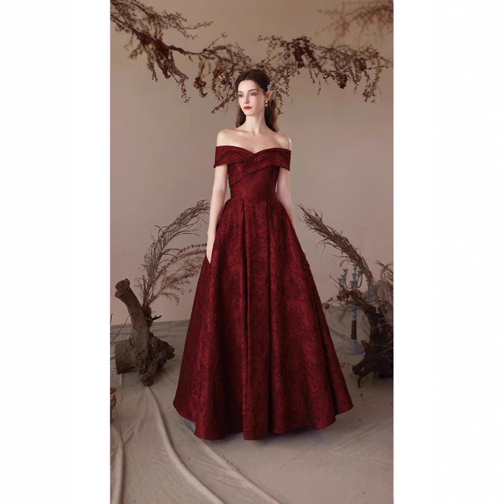 Off-shoulder Printed Satin Toast Clothing