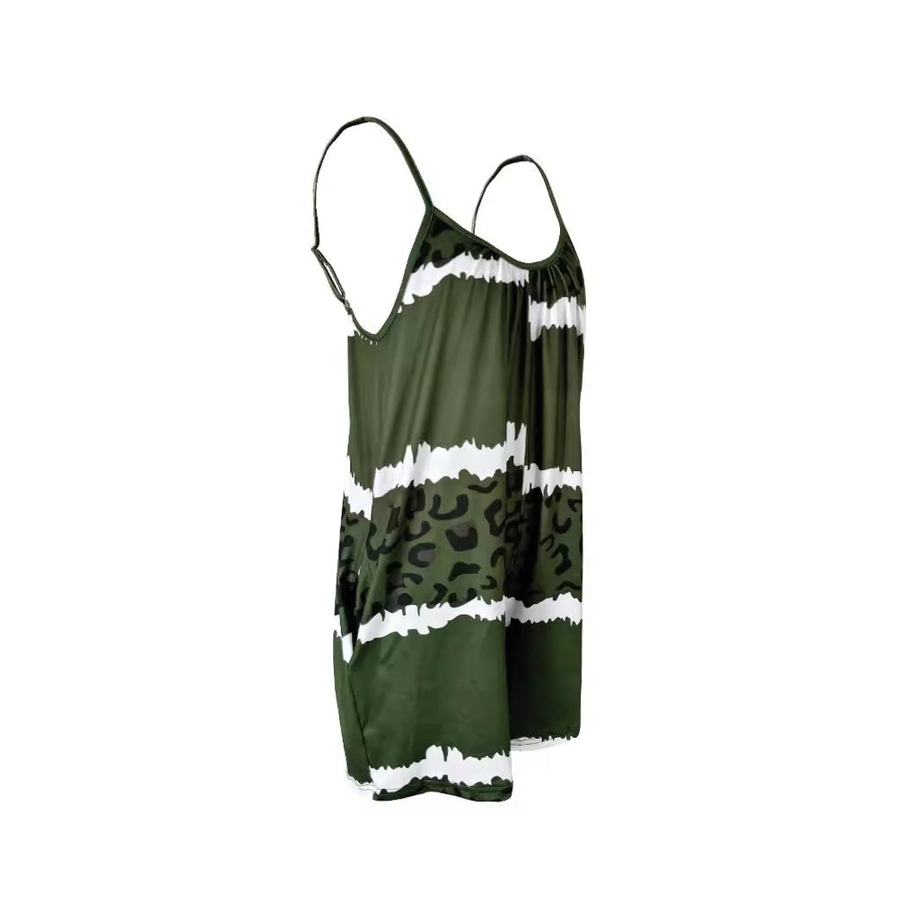 Leopard Print Jumpsuit Women's Clothing