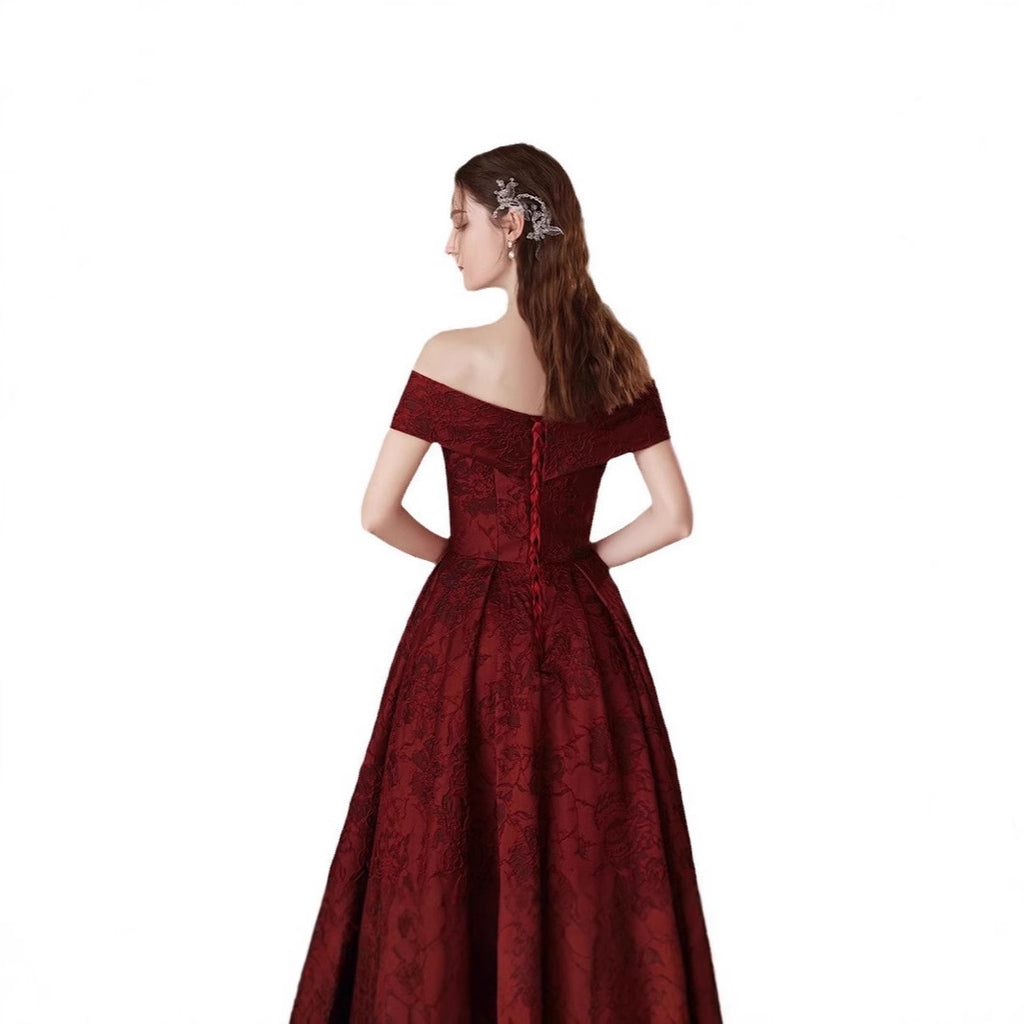 Off-shoulder Printed Satin Toast Clothing